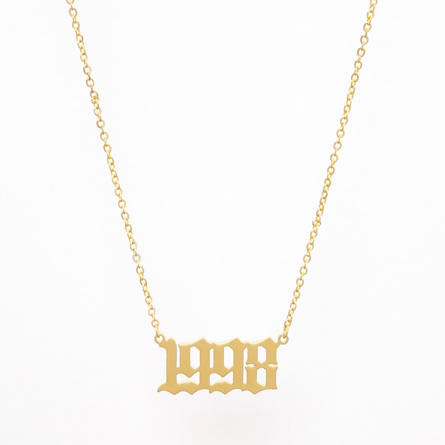 THE OLD ENGLISH BIRTH YEAR NECKLACE