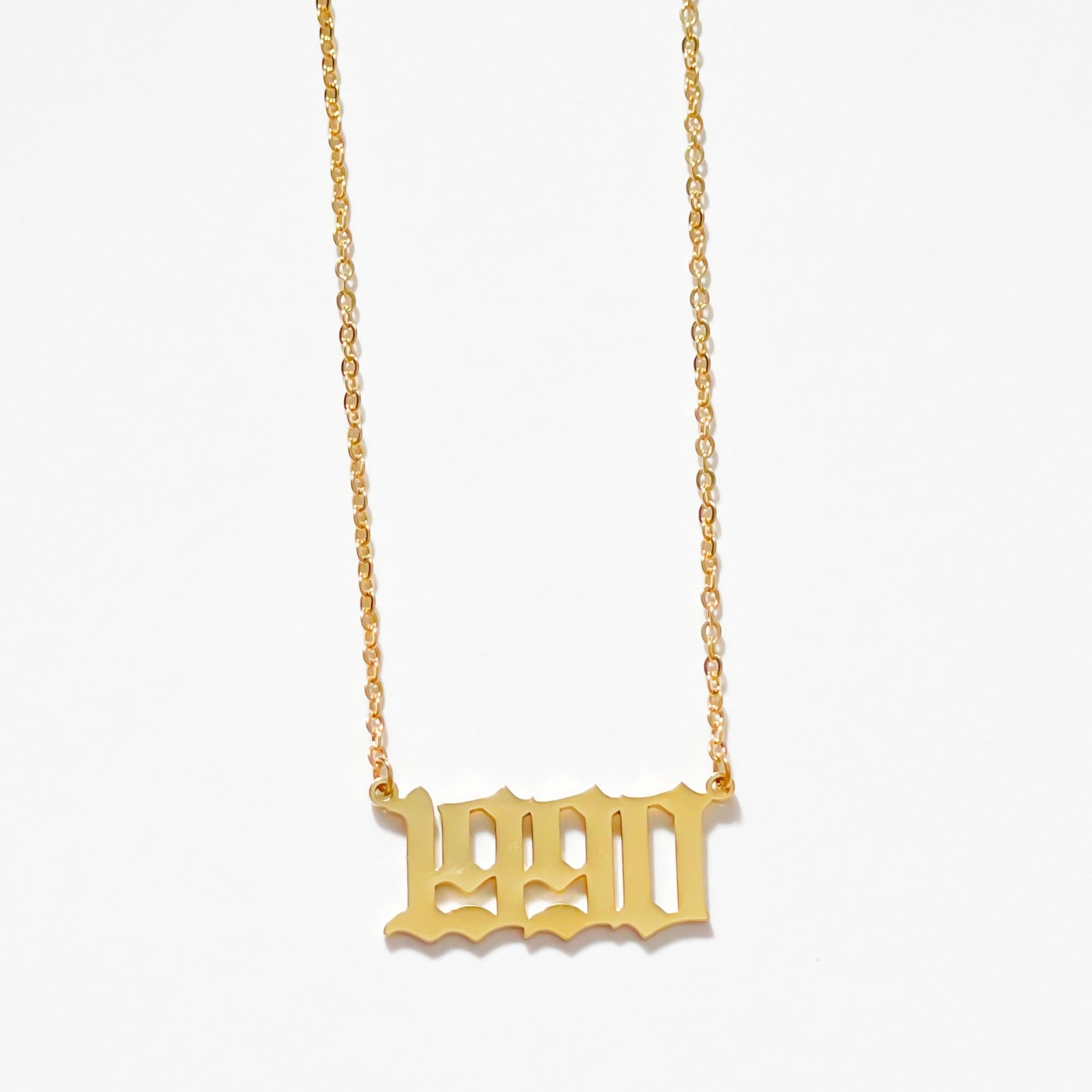 Custom birth year on sale necklace