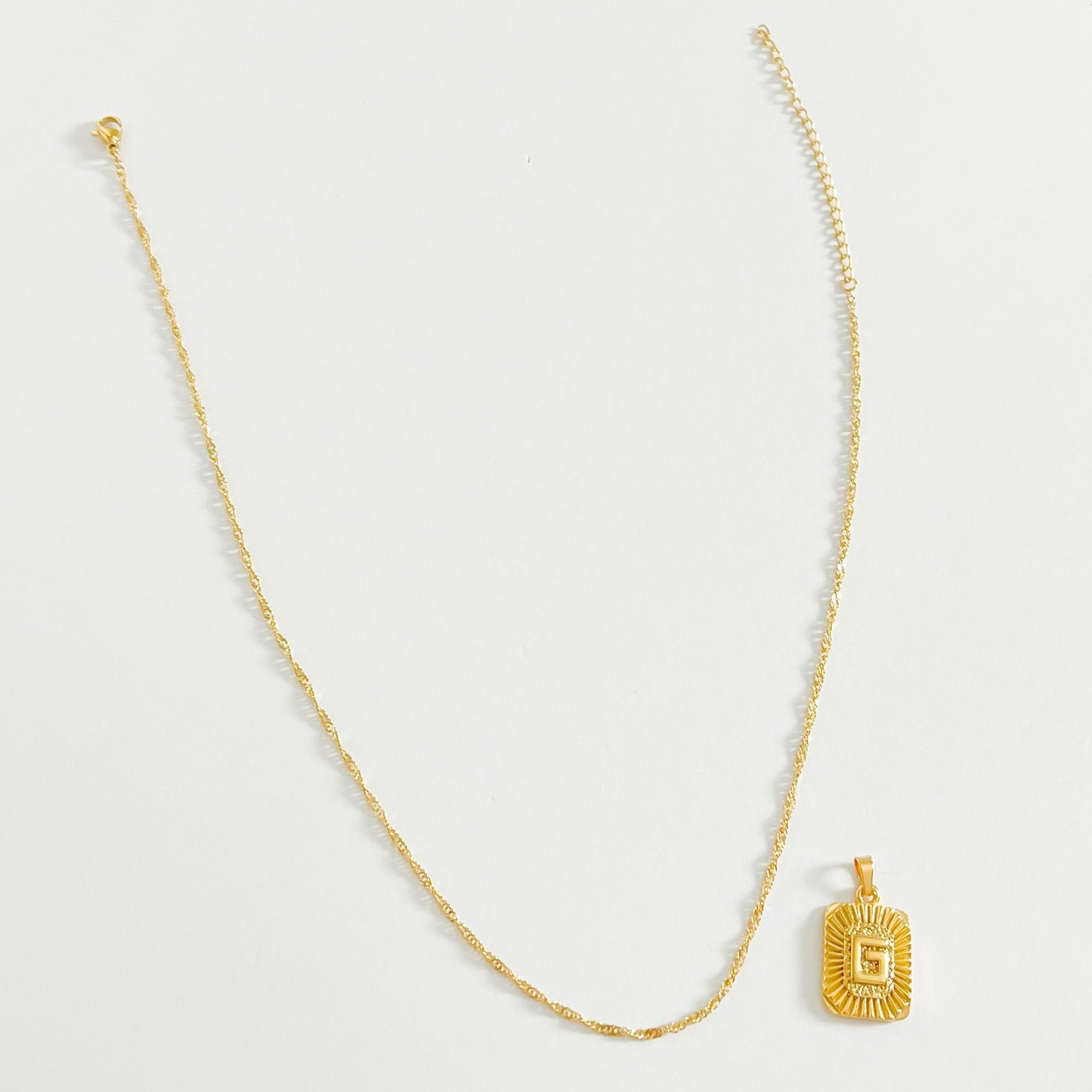 THE INITIAL BLOCK NECKLACE