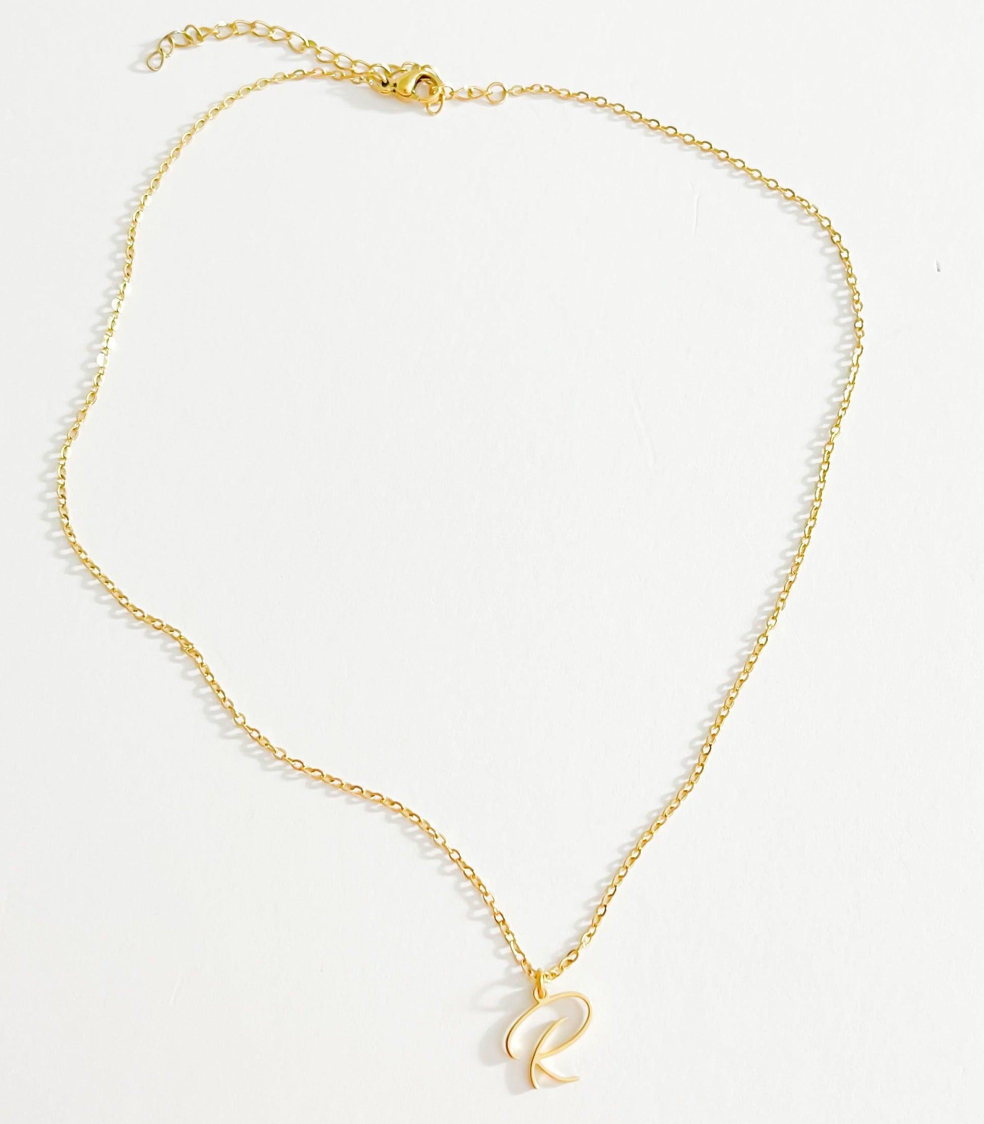 The Cursive Initial Necklace Personalised Jewellery ROSOKI ROSOKI The cursive initial necklace personalised jewellery rosoki rosoki