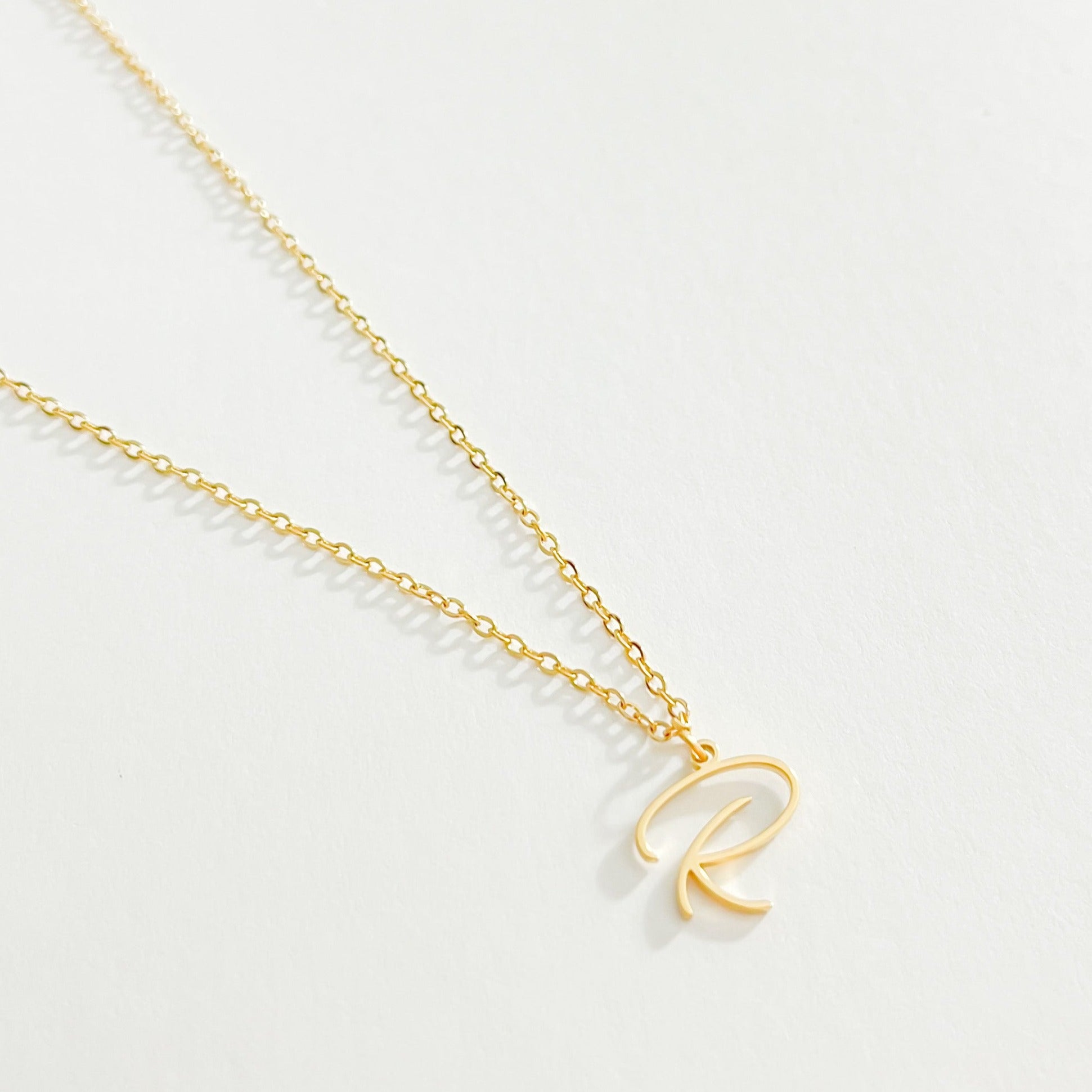 The Cursive Initial Necklace Personalised Jewellery ROSOKI ROSOKI The cursive initial necklace personalised jewellery rosoki rosoki