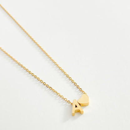 HEART INITIAL NECKLACE