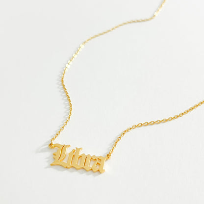THE OLD ENGLISH ZODIAC NECKLACE